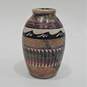 Native American Navajo Horse Hair Pottery 5" Vase Signed image number 2