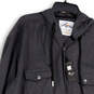 NWT Mens Black Long Sleeve Flap Pocket Hooded Button Front Jacket Size 3XL image number 3