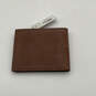 NWT Mens Brown Leather Inner Divider Multiple Card Holder Bi-Fold Wallet image number 1