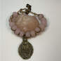 Designer Lucky Brand Gold-Tone Bubble Pink Stone Beaded Pendant Necklace image number 2