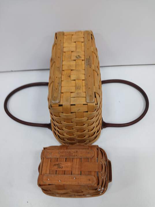 2 Vintage Longaberger Baskets image number 6