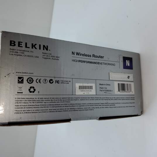 Untested Belkin F5D8236-4 v1 N Wireless Router P/R image number 4
