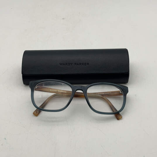 Warby Parker Womens Becker 8351 Blue Brown Prescription Eyeglasses w/ Case image number 2