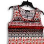NWT Womens Red Black Sleeveless Round Neck Pullover Shift Dress Size M image number 3