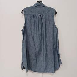 Duluth Trading Co Women's Sleeveless Button Up Tunic Top Size XL alternative image