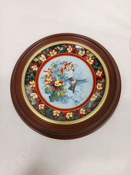 Royal Doulton Limited Edition Hummingbird Plate In Wood Frame