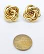 14K Yellow Gold Twisted Circle Clip Earrings 8.7g image number 6