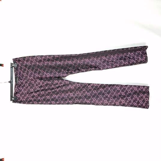 Nicole Miller Women Purple Print Pants XS NWT image number 1