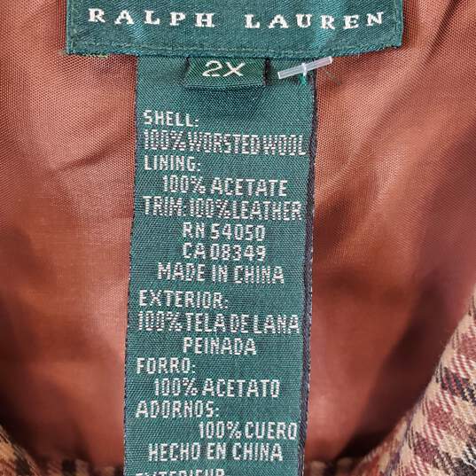 Lauren Ralph Men Brown Plaid Jacket XXL image number 4