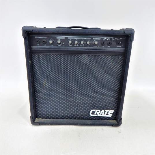 Crate Brand BX-25 Model Electric Bass Guitar w/ Power Cable (Parts and Repair) image number 1