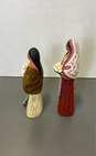 Lot of 2 Folk Art Figure Clay Mexican Maria Doll Holding Bouquet Sculpture image number 4