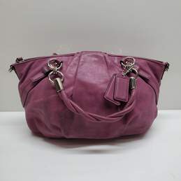 AUTHENTICATED COACH ROSE PINK LEATHER SATCHEL SHOULDER BAG 14x8x6in