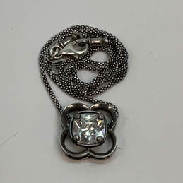 Designer Silpada Sterling Silver Cubic Zirconia Stone Pendant Necklace alternative image