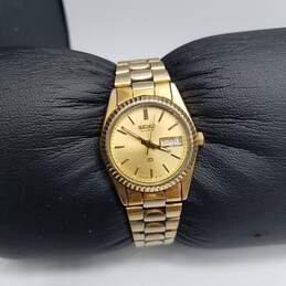 Vintage Seiko Gold Tone Day-date Stainless Steel Watch alternative image