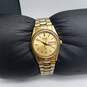 Vintage Seiko Gold Tone Day-date Stainless Steel Watch image number 2