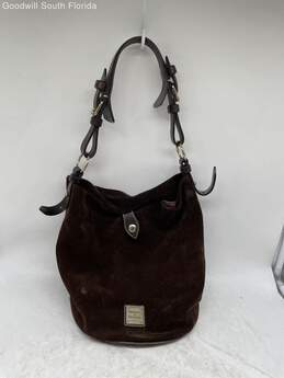 Dooney & Bourke Womens Deep Brown Bucket Style Handbag