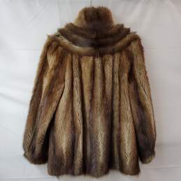 Vintage Brown Possum Fur Coat Women's M alternative image