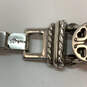 Designer Brighton Silver-Tone Rhinestone Pearl Beaded Chain Bracelet image number 4