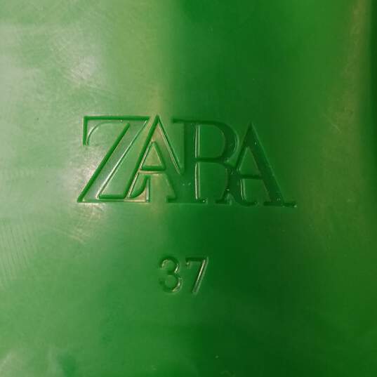 Zara Slingback Women's Heels Green Size 37/6.5US image number 7