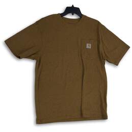 Carhartt Mens Orange Crew Neck Short Sleeve Pullover T-Shirt Size Medium