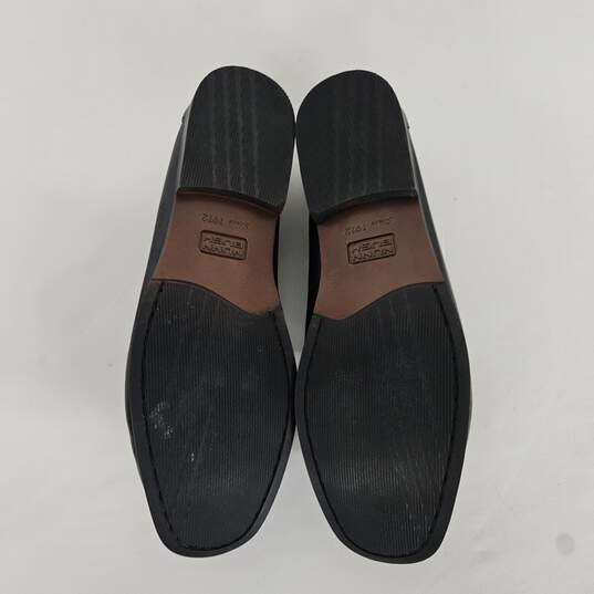 Woven Black Tassel Slip On Comfort Loafers image number 6