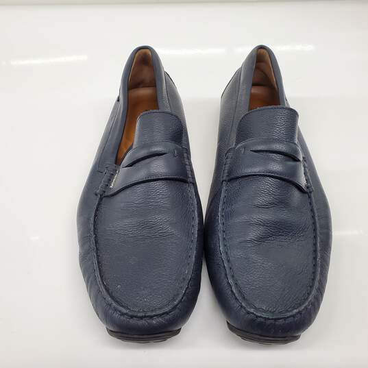 Bally Men's Navy Blue Leather Loafers Size 13 w/COA image number 3