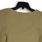 Womens Gold V-Neck Long Sleeve V-Neck Pullover Blouse Top Size Medium image number 4