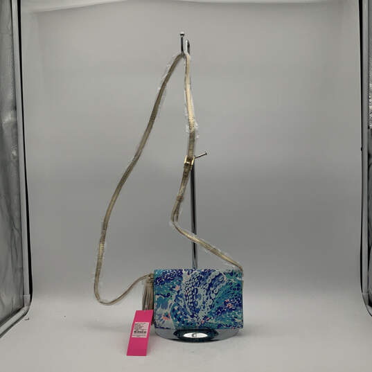 NWT Womens Turquoise Inner Pocket Adjustable Strap Snap Shoulder Bag image number 2