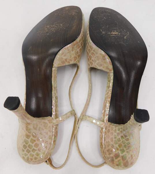 Stuart Weitzman Shiny Strapped High Heel Shoes Size 8.5 image number 4