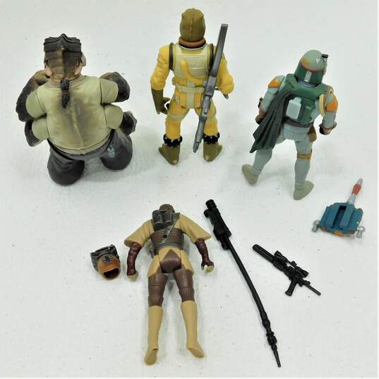 Lot of 4 Star War Action Figures Boba Fett W/ Accessories image number 2