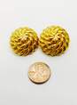 Vintage Kenneth Lane Gold Tone Tiered Clip On Earrings 33.5g image number 4