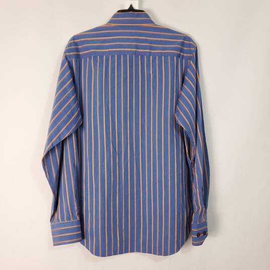 Bugatchi Uomo Men Blue Long sleeve Button Up Shirt sz M image number 4