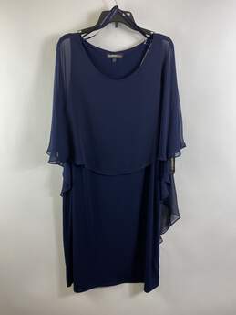 Glamour Nights Women Navy Blue Slip Dress 16W NWT alternative image