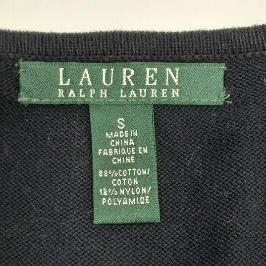 Lauren Ralph Lauren Women's Full Zip Cotton Blend Sweater Size S image number 4