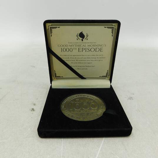 Good Mythical Morning 1000th Episode Commemorative Coin With Case (2016) image number 1