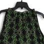 NWT Womens Black Green Floral Keyhole Neck Sleeveless Blouse Top Size XL image number 4