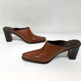 Calvin Klein GAMA Women's Cognac Brown Pointed Toe High Heel Mule US Size 9M alternative image