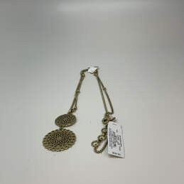 NWT Designer Lucky Brand Gold-Tone Double Medallion Pendant Necklace w/ Box