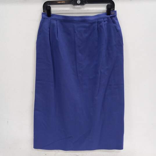 Pendleton Purple Wool Pencil Skirt Women's Size 14 image number 1