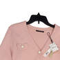 NWT Womens Pink Long Sleeve Button Front Cardigan Sweater Size Medium image number 3