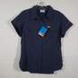 NWT Womens Omni-Shade Collared Short Sleeve Button-Up Shirt Size Medium image number 1