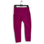 Womens Magenta High Rise Pull-On Activewear Ankle Leggings Size 10 image number 3