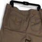 Womens Beige Flat Front Pockets Straight Leg Vision Fit Capri Pants Size 12 image number 4