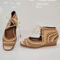 Jeffrey Campbell Rodillo Rayos Perforated Mini Wedge Sandal Women's Size 5-6 image number 1