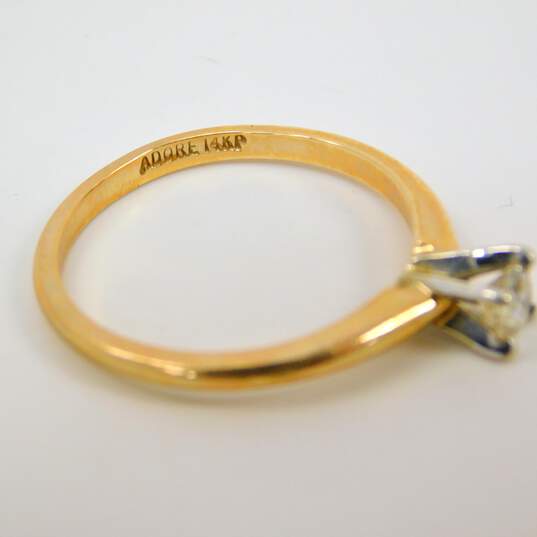 14K Yellow Gold 0.21 CT Round Diamond Solitaire Ring 2.0g image number 6
