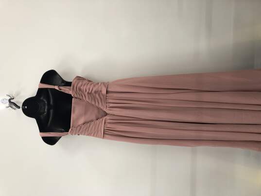 Women's SZ A2 Dusty Pink Long Formal Flowy Dress image number 3