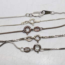 Assortment of 5 Sterling Silver Necklace Chains - 10.7g alternative image