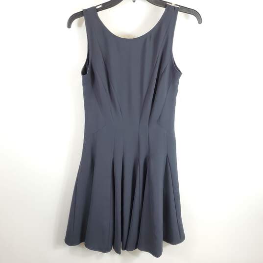 Theory Women Navy Blue Sheath Pleated Dress Sz 4 image number 1