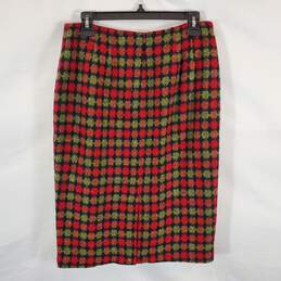 Grace Women Multicolor Dots Wool Skirt 10 NWT alternative image