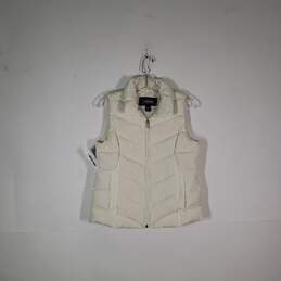 Womens Collared Sleeveless Front Pockets Full-Zip Puffer Vest Size XS